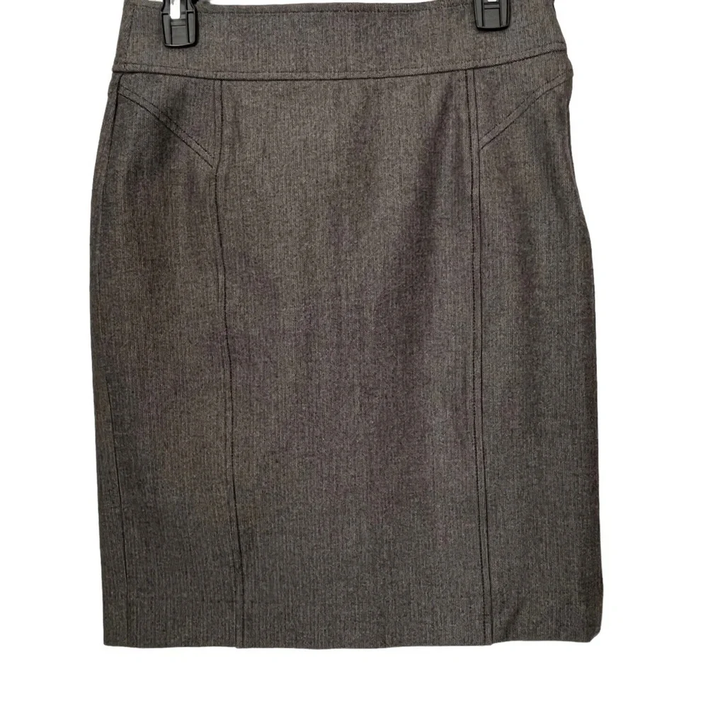 NWT Banana Republic Black & White Herringbone Pattern Stretch Pencil Skirt